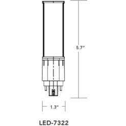 900 Lumens - 7 Watt - 4000 Kelvin - LED PL Lamp 11 900 Lumens - 7 Watt - 4000 Kelvin - LED PL Lamp -Christmas Lights Store data 1071