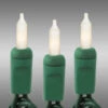 34 Ft. - Green Wire - Christmas Mini Light String - (100) Frosted White Bulbs - 4 In. Bulb Spacing