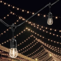 48 Ft. Patio String Lights - (16) Incandescent S14 Bulbs Included 10 48 Ft. Patio String Lights - (16) Incandescent S14 Bulbs Included -Christmas Lights Store data 1101