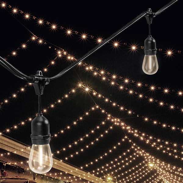 48 Ft. Patio String Lights - (16) Incandescent S14 Bulbs Included 6 48 Ft. Patio String Lights - (16) Incandescent S14 Bulbs Included - Image 4