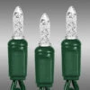 LED Christmas String Lights - 25.5 Ft. - (50) Faceted Pure White Mini Light LED's - 6 In. Bulb Spacing - Green Wire -Christmas Lights Store data 1103