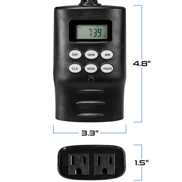 Digital Heavy Duty Outdoor Timer With Battery Back-Up 5 Digital Heavy Duty Outdoor Timer With Battery Back-Up - Image 3