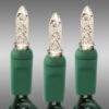 LED Christmas String Lights - 25 Ft. - (50) Faceted Warm White Mini Light LED's - 6 In. Bulb Spacing - Green Wire -Christmas Lights Store data 1119