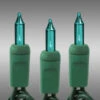 50 Ft. - Green Wire - Christmas Mini Light String - (100) Teal Bulbs - 6 In. Bulb Spacing -Christmas Lights Store data 1129