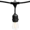 48 Ft. Patio String Lights - Black Wire - (15) Suspended Sockets -Christmas Lights Store data 1134