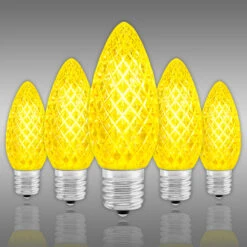 (NEW Technology) C9 - Yellow - Faceted LED - VividCore Premium - 50% Brighter