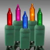 50 Ft. - Green Wire - Christmas Mini Light String - (100) Multi-Color Bulbs - 6 In. Bulb Spacing -Christmas Lights Store data 1189