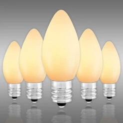Christmas Lights Store 12 (NEW Technology) C7 - Warm White Deluxe - Opaque LED - VividCore Premium - 50% Brighter