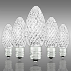 (NEW Technology) C7 - Pure White - Faceted LED - VividCore Premium - 50% Brighter