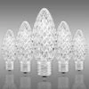 (NEW Technology) C9 - Pure White - Faceted LED - VividCore Premium - 50% Brighter -Christmas Lights Store data 138