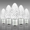 Pure White - LED C7 - Christmas Light Replacement Bulbs - Faceted Finish