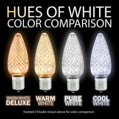 (NEW Technology) C7 - Warm White Deluxe - Opaque LED - VividCore Premium - 50% Brighter -Christmas Lights Store data 16