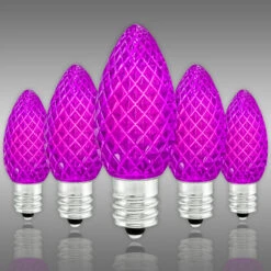 Christmas Lights Store 18 (NEW Technology) C7 - Purple - Faceted LED - VividCore Premium - 50% Brighter