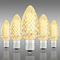 Christmas Lights Store 4 (NEW Technology) C7 - Warm White - Faceted LED - VividCore Premium - 50% Brighter