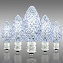 (NEW Technology) C7 - Cool White - Faceted LED - VividCore Premium - 50% Brighter