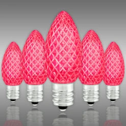 (NEW Technology) C7 - Pink - Faceted LED - VividCore Premium - 50% Brighter