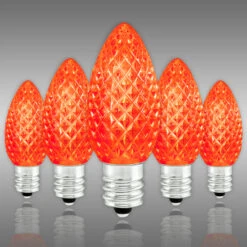 Christmas Lights Store 8 (NEW Technology) C7 - Orange - Faceted LED - VividCore Premium - 50% Brighter